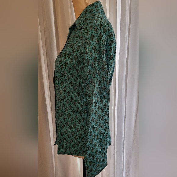 Rockies western pearlized snap button shirt size med - Picture 3 of 8